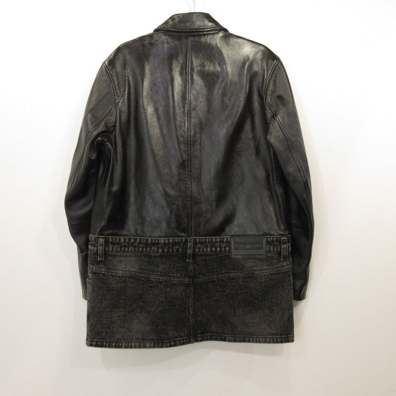 DIESEL | DIESEL L-BRETCH Leather A14752 0IPAG Black Size: 46