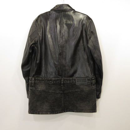 DIESEL | DIESEL L-BRETCH Leather A14752 0IPAG Black Size: 46