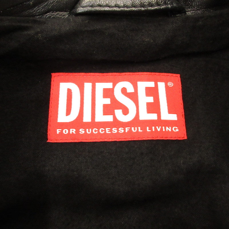 DIESEL | DIESEL L-BRETCH Leather A14752 0IPAG Black Size: 46
