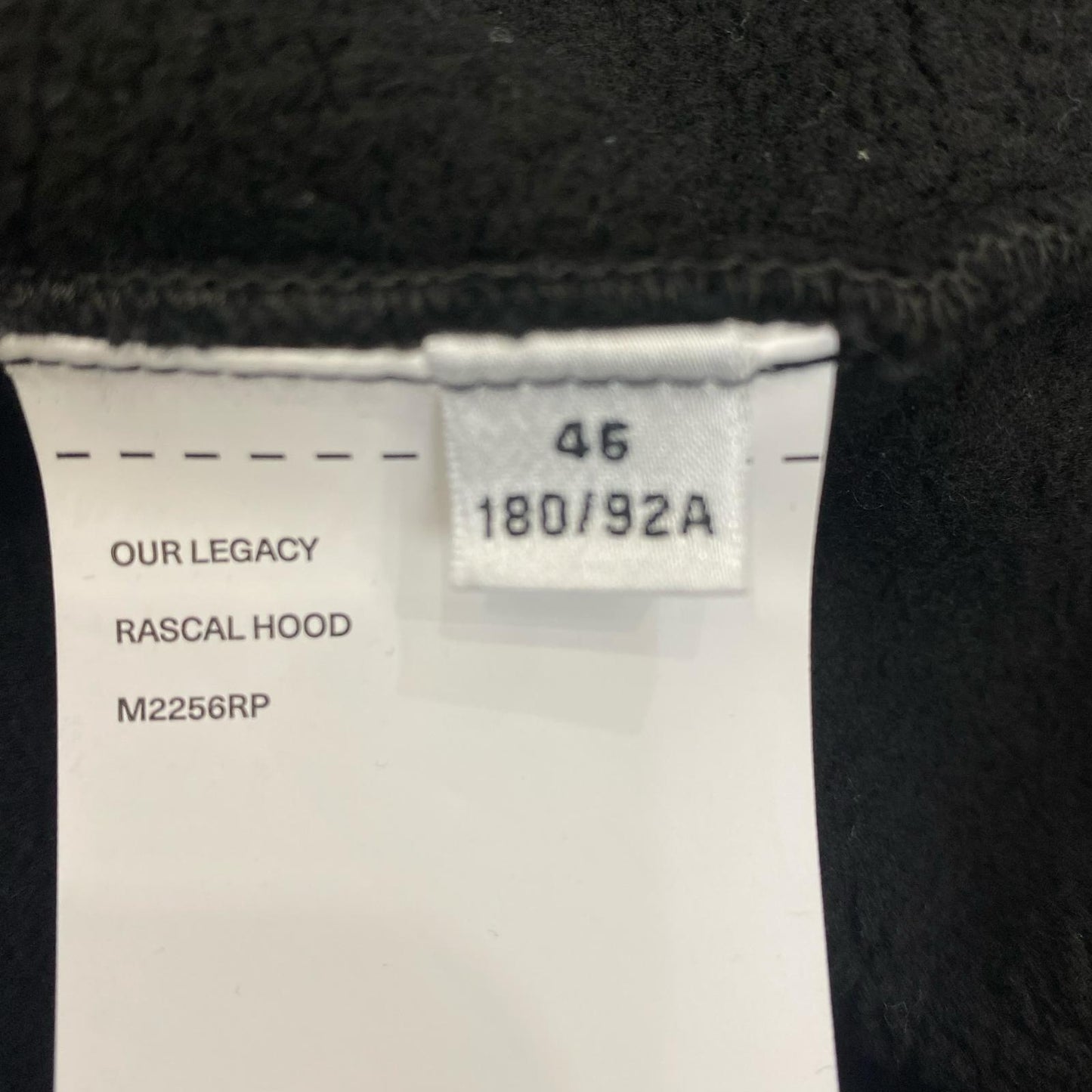 Our Legacy | Our Legacy Rascal Hood Hoodie Black Size: 46