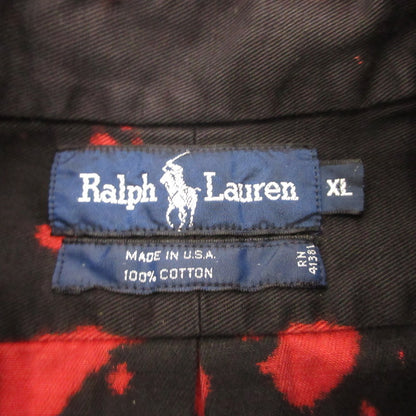 RALPH LAUREN | Ralph Lauren Long-Sleeve Shirt Made in USA Era: 90s Color: Black Size: XL