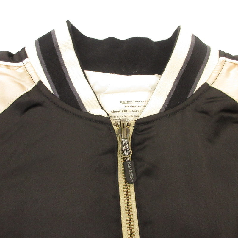 KRIFF MAYER | KRIFF MAYER Reversible Souvenir Embroidered Sukajan Souvenir Jacket 2515102 Black Size: M