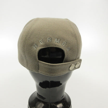 HERMES | Hermes Back Logo Embroidered Cap Gray