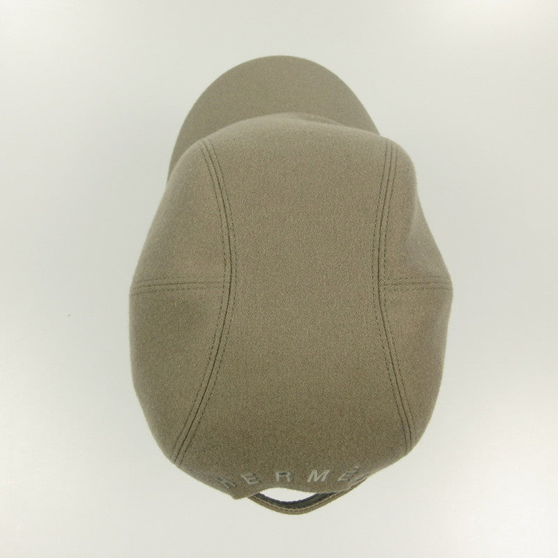 HERMES | Hermes Back Logo Embroidered Cap Gray