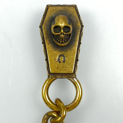 COFFIN SKULL WALLET CHAIN ウォレットチェーン swc-17 真鍮【姫路東店】