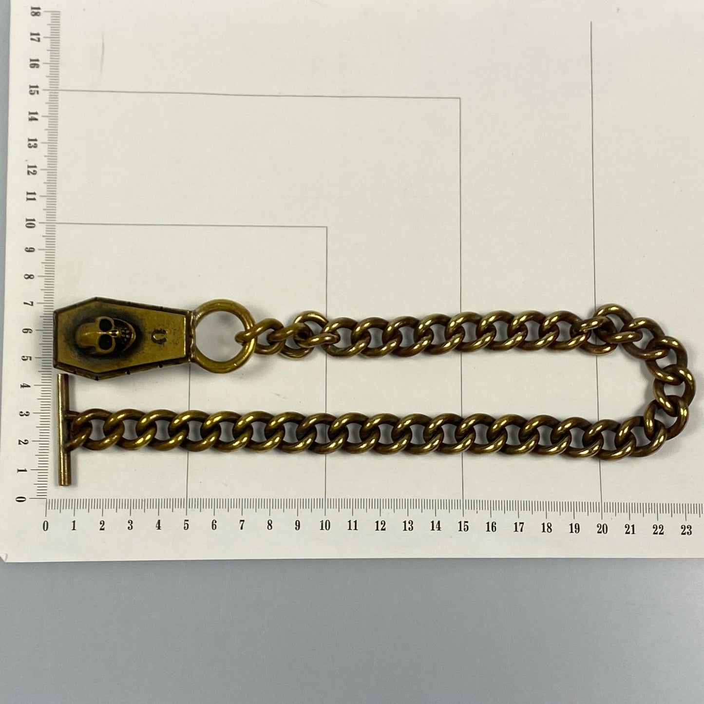 COFFIN SKULL WALLET CHAIN ウォレットチェーン swc-17 真鍮【姫路東店】