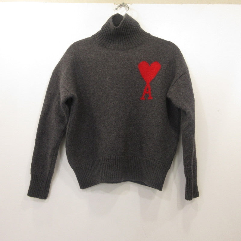 AMI | Ami Turtleneck Sweater Sweater UKS402.018 Authentic Domestic Product Gray Size: M