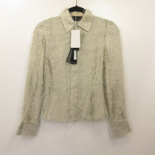 AMIRI | アミリ EYELASH BUTTON DOWN SHIRT 長袖シャツ AW23WSL072 国内正規品 グレー サイズ：36