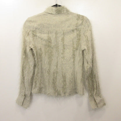 AMIRI | AMIRI EYELASH BUTTON DOWN SHIRT Long-Sleeve Shirt AW23WSL072 Genuine Product Gray Size: 36