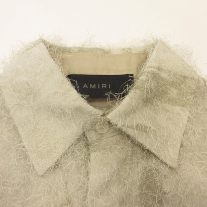 AMIRI | AMIRI EYELASH BUTTON DOWN SHIRT Long-Sleeve Shirt AW23WSL072 Genuine Product Gray Size: 36