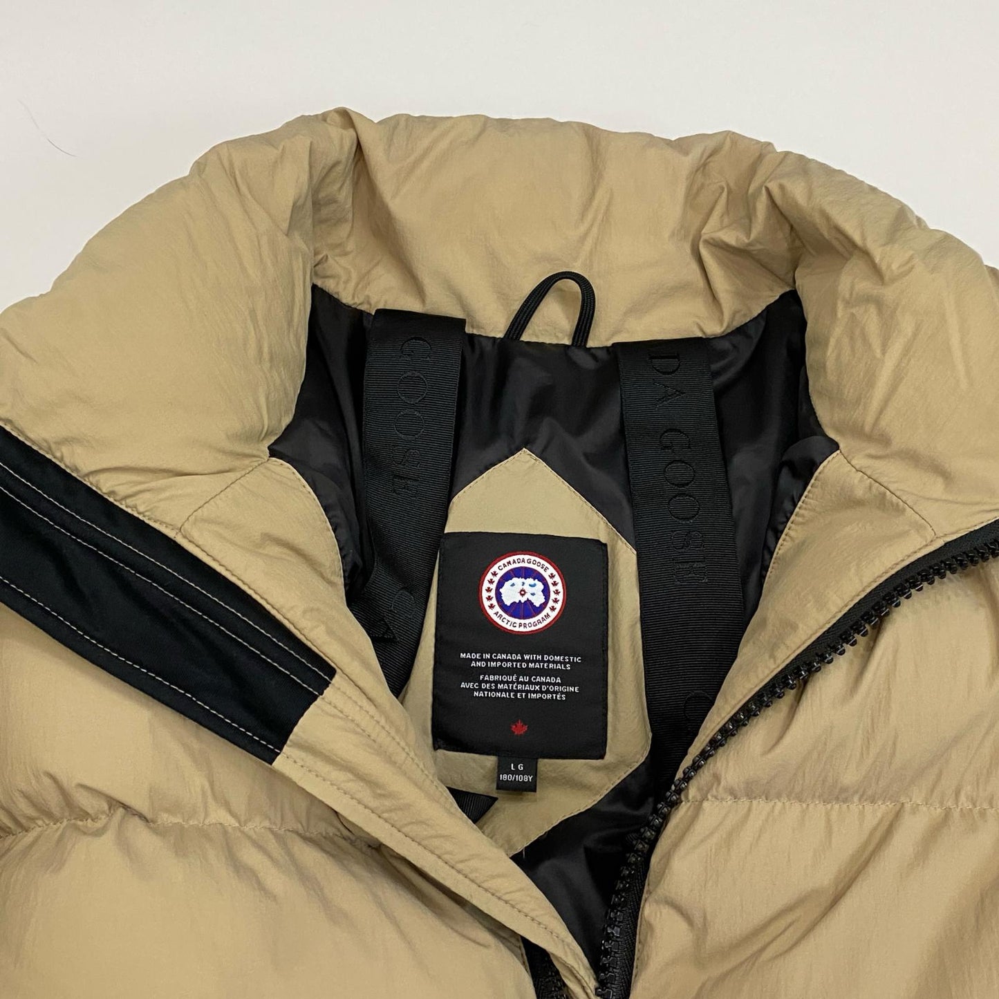 CANADA GOOSE | カナダグース ローレンスパッファージャケットブラックレーベル ダウンジャケット 2802MB 2024A/W 国内正規品 ベージュ サイズ：L【姫路東店】