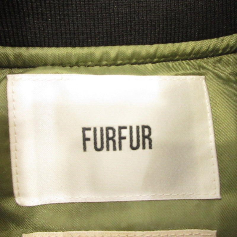 furfur | ファーファー フラワー刺繍MA-1 ミリタリージャケット RWFJ261079 ｻｲｽﾞ:F ブラック