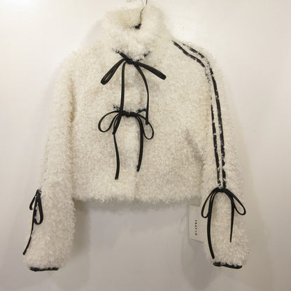 FRAY I.D | FRAY I.D Ribbon Boa Fur Jacket Outerwear FWFJ255051 Size: F White