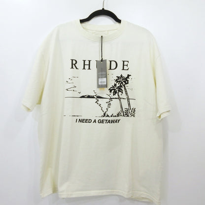 RHUDE | RHUDE I NEED A GETAWAY TEE Short Sleeve T-Shirt RHPS26TT09012 White Size: XL