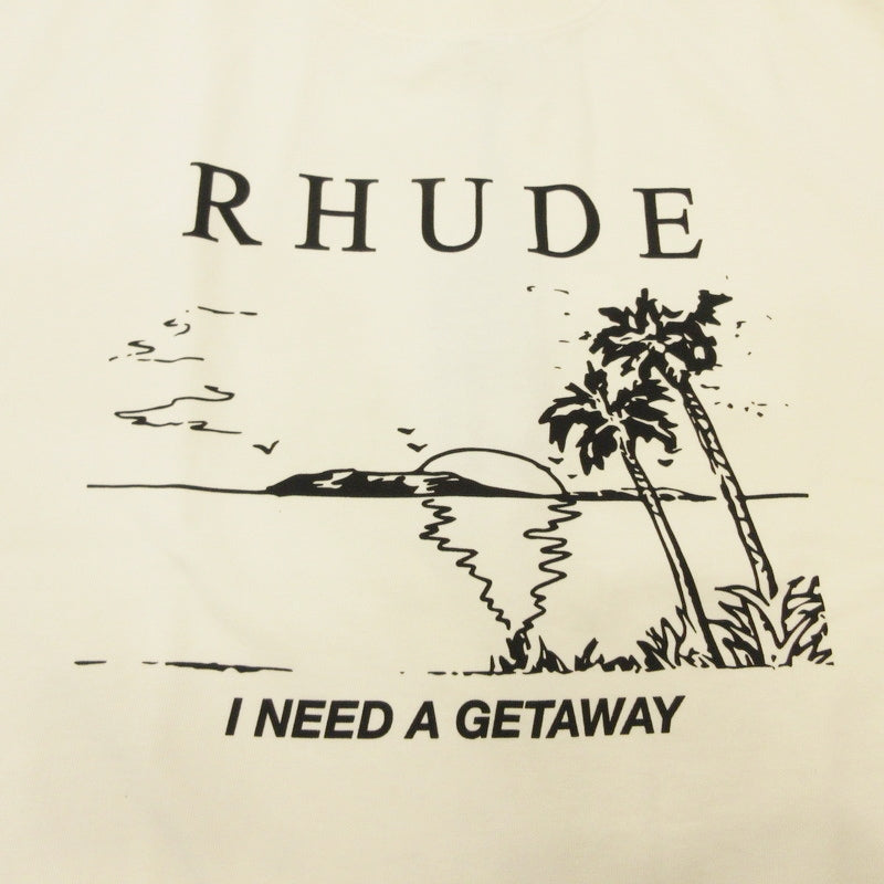 RHUDE | RHUDE I NEED A GETAWAY TEE Short Sleeve T-Shirt RHPS26TT09012 White Size: XL
