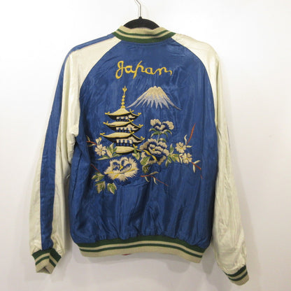 TAILOR TOYO (Toyo Enterprise) | TAILOR TOYO Early 1950s Style ACETATE SUKA SOUVENIR JACKET TT15682 WHITE EAGLE×LANDSCAPE Size: M