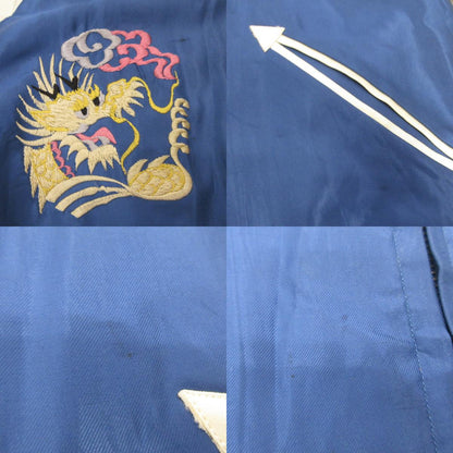 TAILOR TOYO (Toyo Enterprise) | TAILOR TOYO Early 1950s Style ACETATE SUKA SOUVENIR JACKET TT15682 WHITE EAGLE×LANDSCAPE Size: M