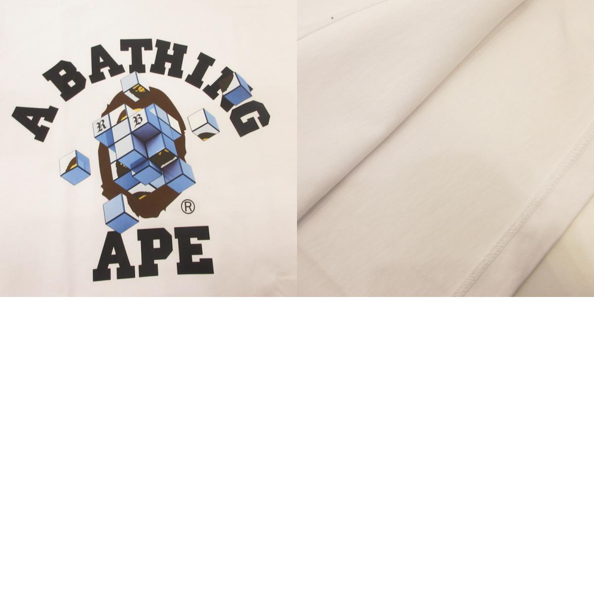 A BATHING APE | A BATHING APE RICH BRIAN COLLEGE RELAXED FIT TEE Short Sleeve T-Shirt 1L23110936 × 88RISING White Size: M