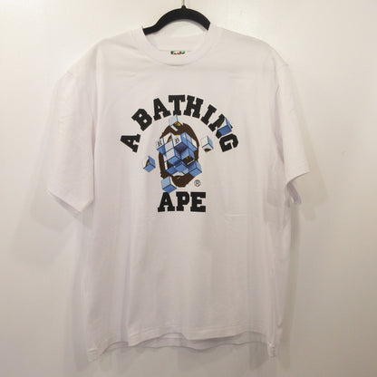 A BATHING APE | A BATHING APE RICH BRIAN COLLEGE RELAXED FIT TEE Short Sleeve T-Shirt 1L23110936 × 88RISING White Size: M