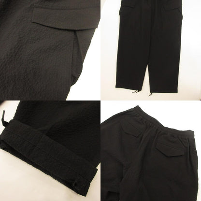 Paul Smith | Paul Smith Airy Seersucker Wide Cargo Pants Cargo Pants 152110 Black Size: M