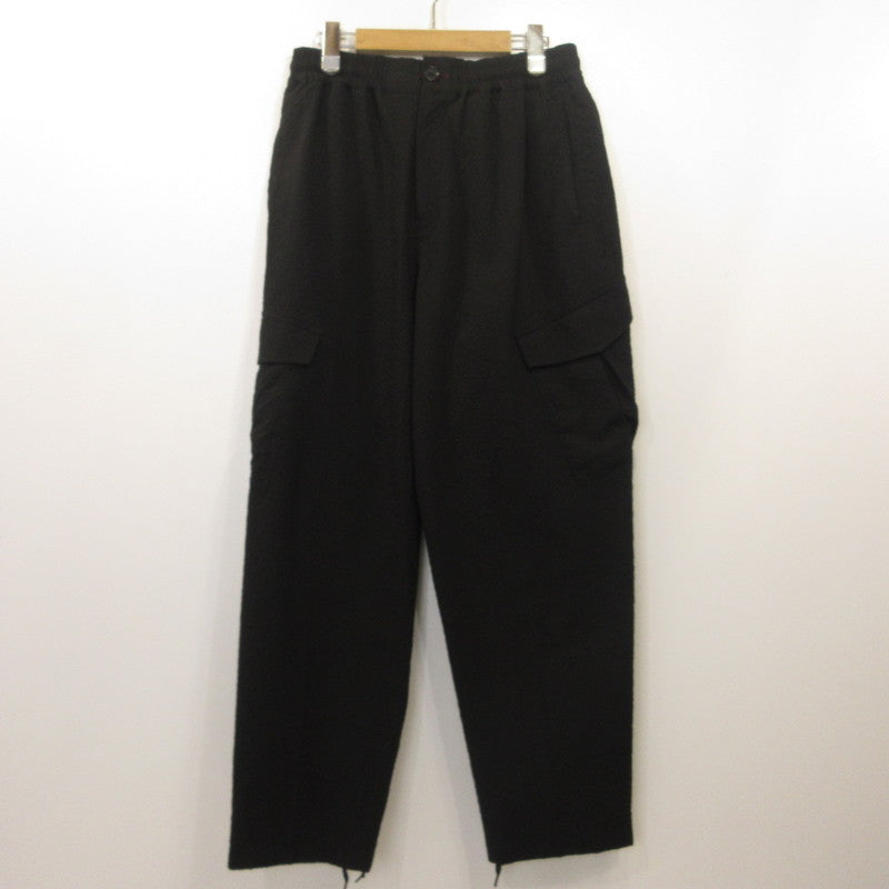 Paul Smith | Paul Smith Airy Seersucker Wide Cargo Pants Cargo Pants 152110 Black Size: M