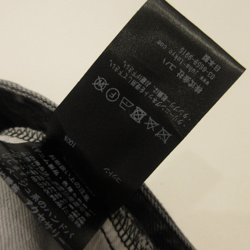 DAMAGE WIDE DENIM PANTS Denim Pants 10210801-4 Black Size: 2
