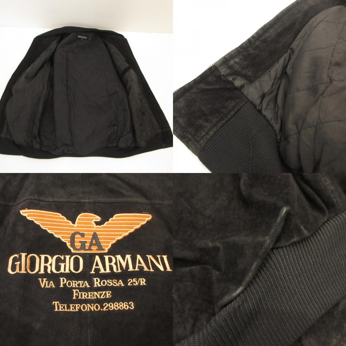 GIORGIO ARMANI | Giorgio Armani LEATHER STADIUM JACKET Leather Black Size: XL