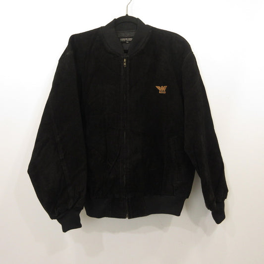 GIORGIO ARMANI | ジョルジオアルマーニ LEATHER STADIUM JACKET レザー ブラック サイズ：XL