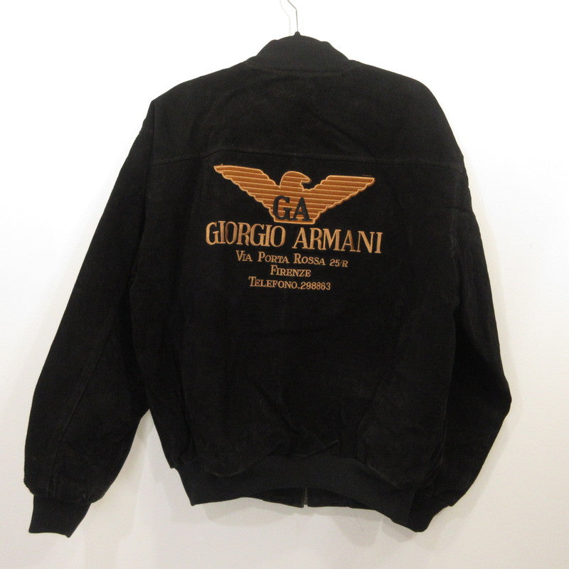 GIORGIO ARMANI | Giorgio Armani LEATHER STADIUM JACKET Leather Black Size: XL