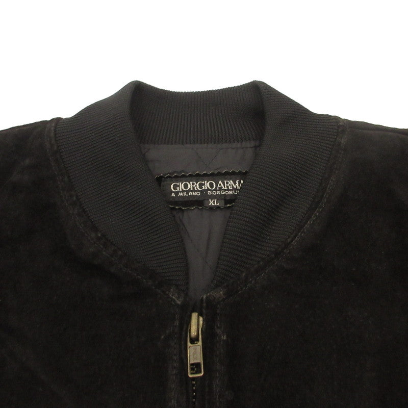 GIORGIO ARMANI | Giorgio Armani LEATHER STADIUM JACKET Leather Black Size: XL