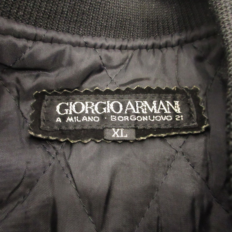 GIORGIO ARMANI | Giorgio Armani LEATHER STADIUM JACKET Leather Black Size: XL