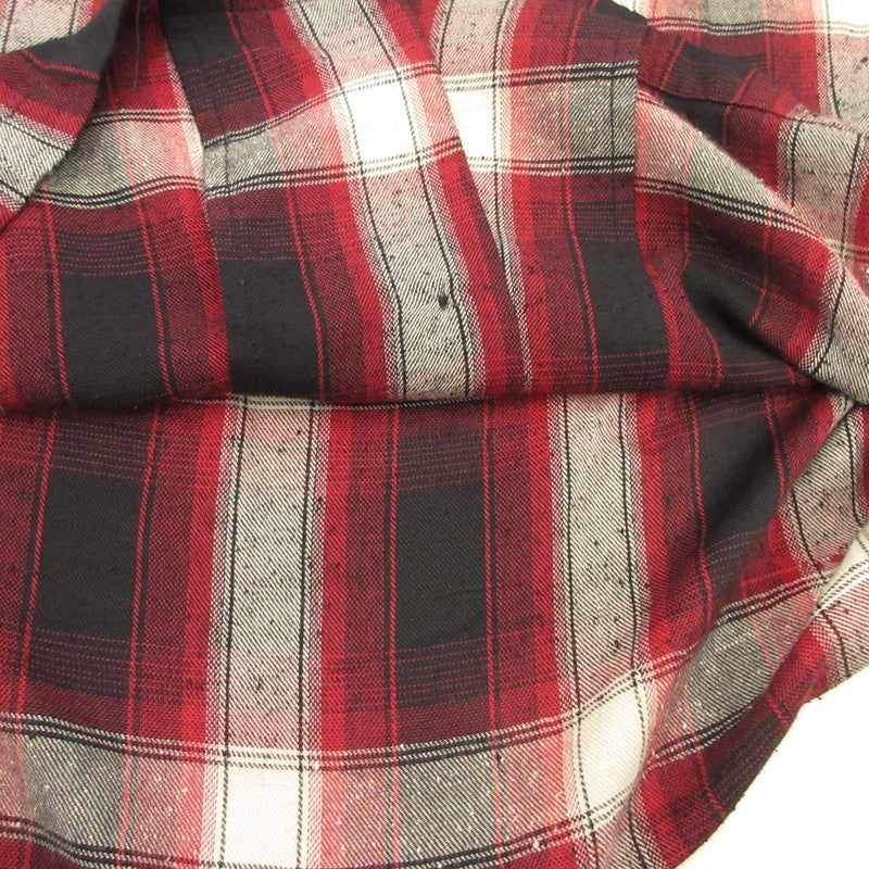 MINEDENIM | Mine Denim RS Nep Check Open Collar L/S Shirt Long-Sleeve Shirt 2303-5001-17-032 Size: 3