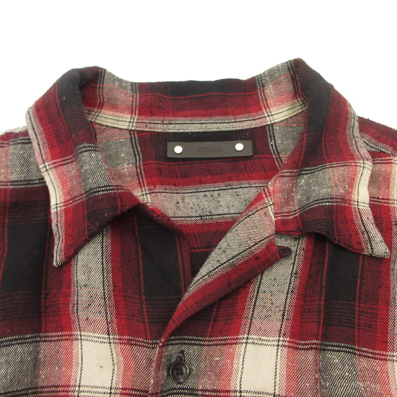 MINEDENIM | Mine Denim RS Nep Check Open Collar L/S Shirt Long-Sleeve Shirt 2303-5001-17-032 Size: 3