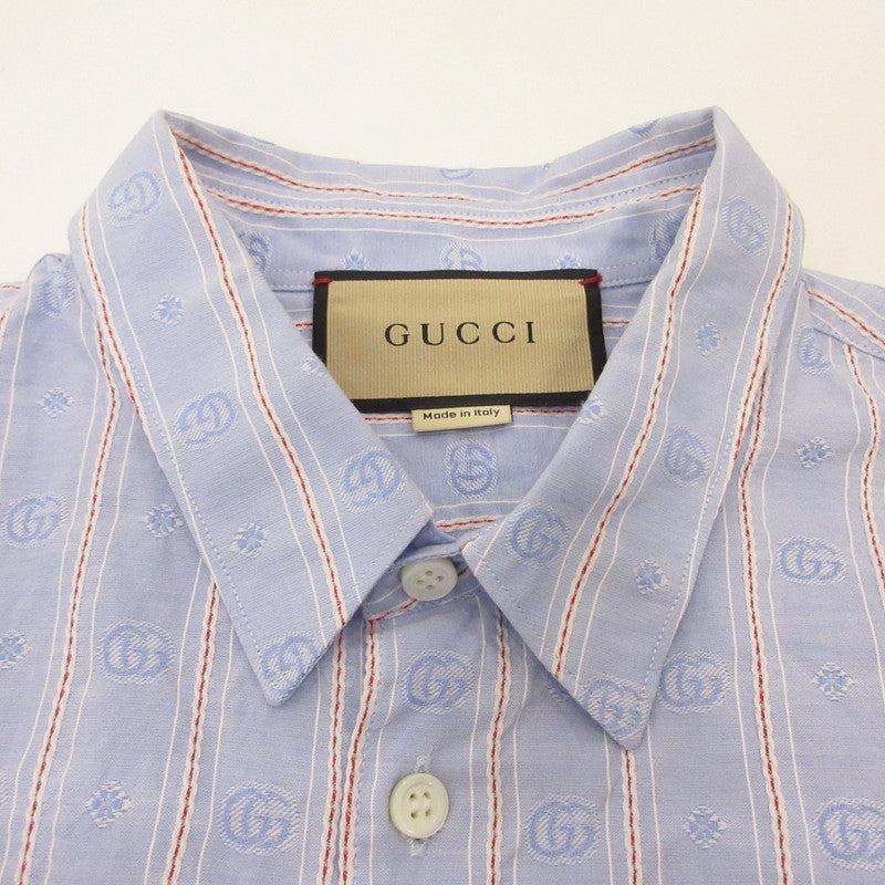 GUCCI | GG Jacquard Shirt Long Sleeve Shirt 742714 ZAMR3 Domestic genuine product Light blue Size: 48