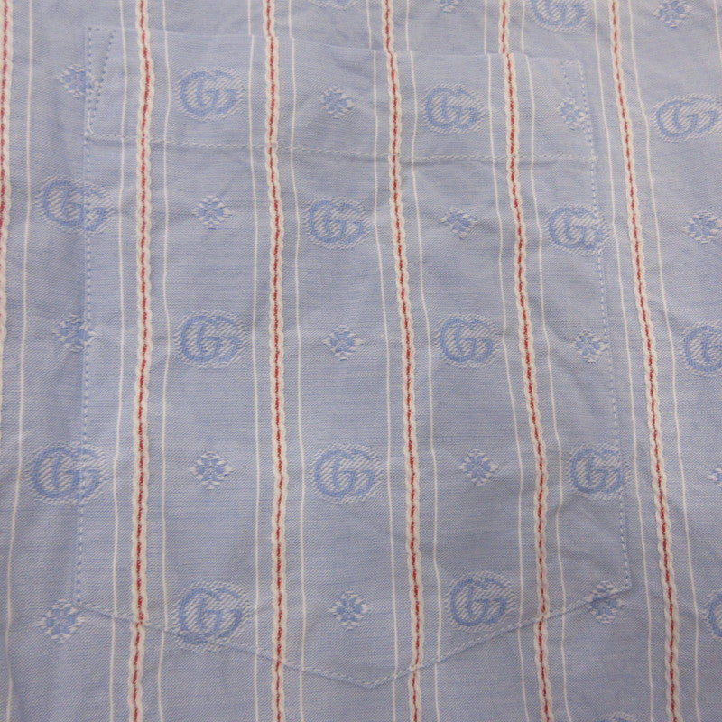 GUCCI | GG Jacquard Shirt Long Sleeve Shirt 742714 ZAMR3 Domestic genuine product Light blue Size: 48