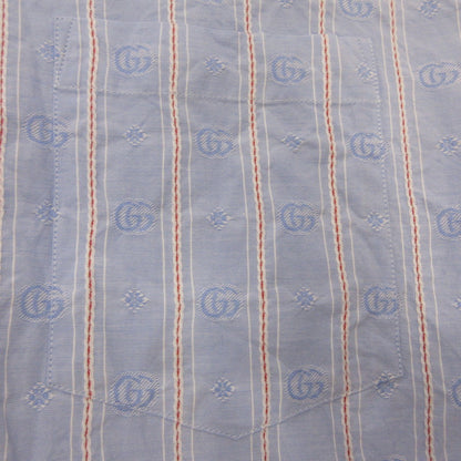 GUCCI | GG Jacquard Shirt Long Sleeve Shirt 742714 ZAMR3 Domestic genuine product Light blue Size: 48