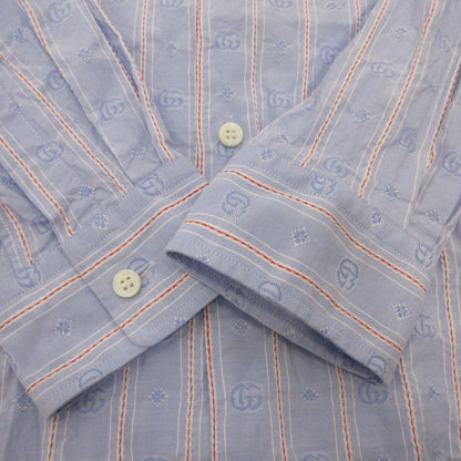 GUCCI | GG Jacquard Shirt Long Sleeve Shirt 742714 ZAMR3 Domestic genuine product Light blue Size: 48