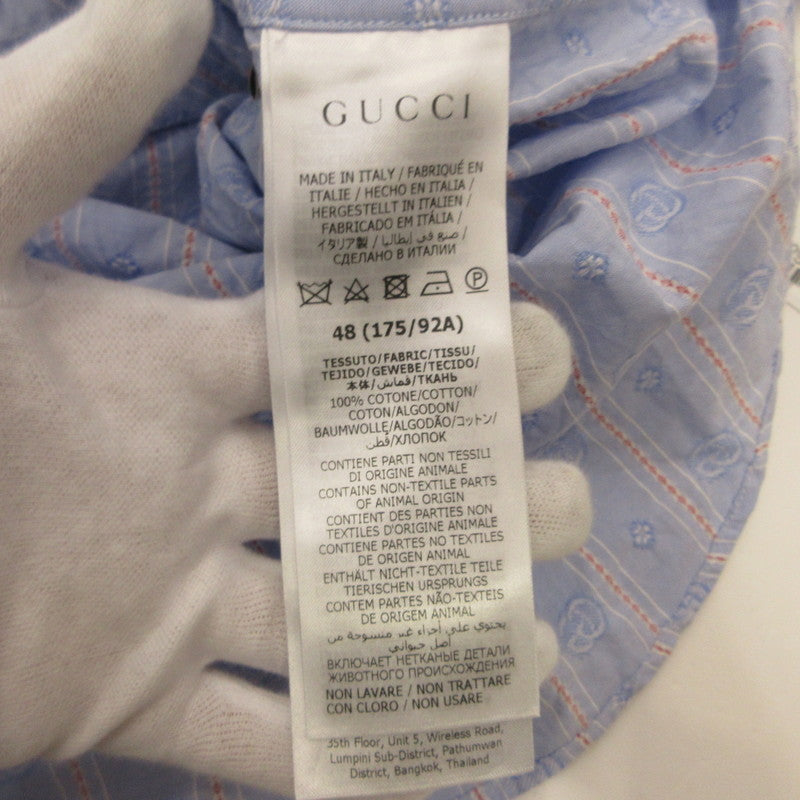 GUCCI | GG Jacquard Shirt Long Sleeve Shirt 742714 ZAMR3 Domestic genuine product Light blue Size: 48