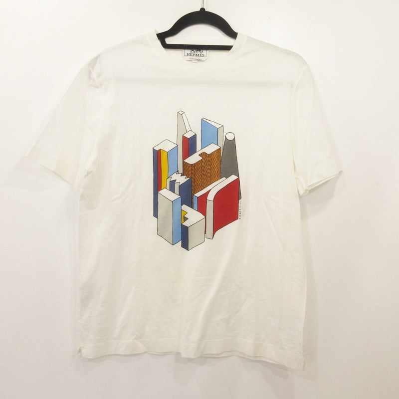HERMES | Hermes NATURE OF MEN Short Sleeve T-shirt Authentic White Size: M