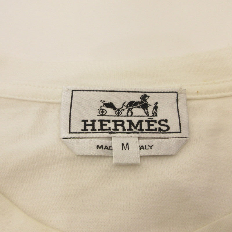 HERMES | Hermes NATURE OF MEN Short Sleeve T-shirt Authentic White Size: M