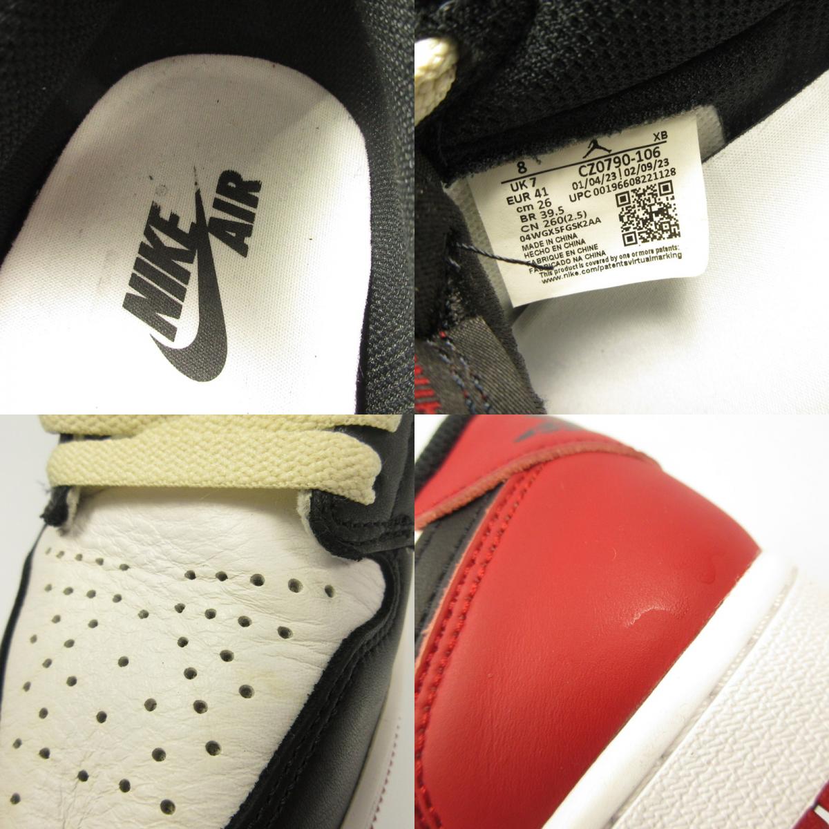 NIKE | Nike AIR JORDAN 1 RETRO LOW OG Sneakers CZ0790-106 Red 26cm
