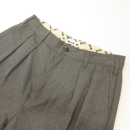 schott | ショット TC DOUBLE PLEATED WIDE PANTS チノパンツ 3116037 グレー サイズ：M