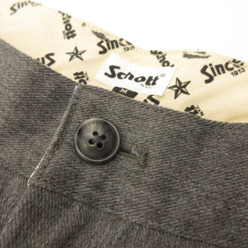 schott | ショット TC DOUBLE PLEATED WIDE PANTS チノパンツ 3116037 グレー サイズ：M