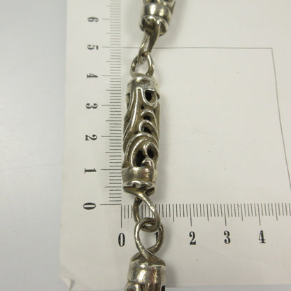 Sv925 | Precious Metal Silver 925 Cross Roller Wallet Chain Silver