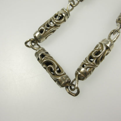 Sv925 | Precious Metal Silver 925 Cross Roller Wallet Chain Silver