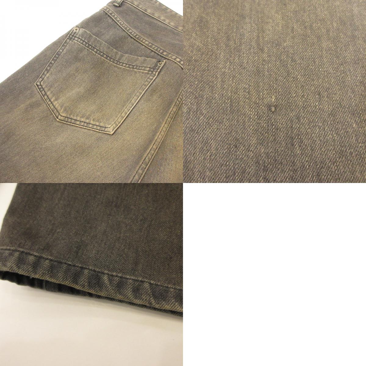 RUST WIDE DENIM PANTS Denim Pants 10210801-1 Black Size: 2