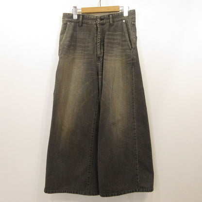 RUST WIDE DENIM PANTS Denim Pants 10210801-1 Black Size: 2