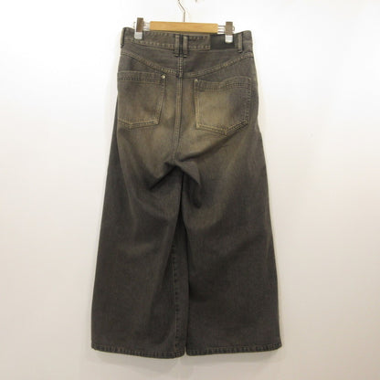 RUST WIDE DENIM PANTS Denim Pants 10210801-1 Black Size: 2