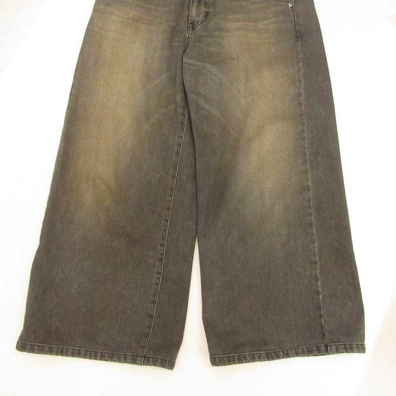 RUST WIDE DENIM PANTS Denim Pants 10210801-1 Black Size: 2