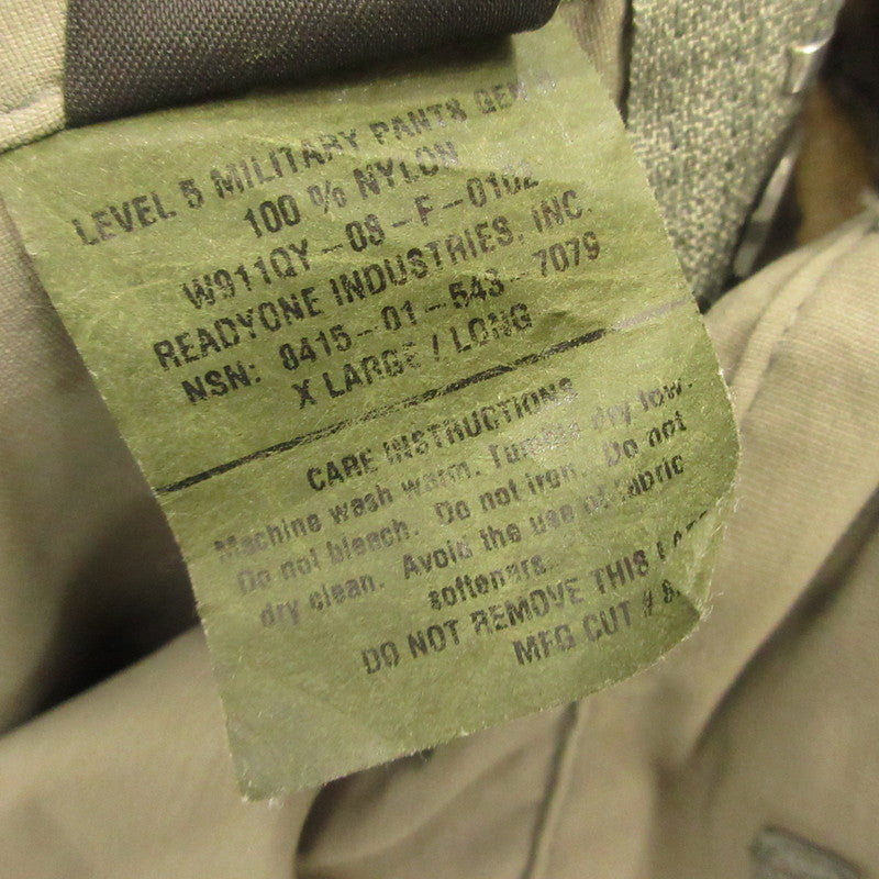 patagonia | Patagonia MARS US Army Level5 Military Pants 8415-01-543-7079 Khaki Size: XL